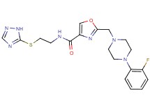 2-{[4-(2-fluorophenyl)-1-piperazinyl]methyl}-N-[2-(1H-1,2,4-triazol-5-ylthio)ethyl]-1,3-oxazole-4-carboxamide