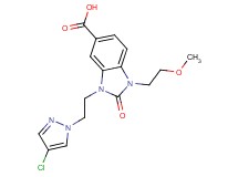 3-[2-(4-chloro-1H-pyrazol-1-yl)ethyl]-1-(2-methoxyethyl)-2-oxo-2,3-dihydro-1H-benzimidazole-5-carboxylic acid