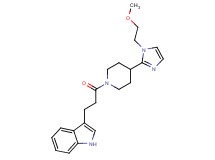3-(3-{4-[1-(2-methoxyethyl)-1H-imidazol-2-yl]piperidin-1-yl}-3-oxopropyl)-1H-indole
