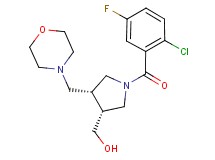 [(3R*,4R*)-1-(2-chloro-5-fluorobenzoyl)-4-(morpholin-4-ylmethyl)pyrrolidin-3-yl]methanol