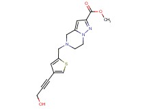 methyl 5-{[4-(3-hydroxyprop-1-yn-1-yl)-2-thienyl]methyl}-4,5,6,7-tetrahydropyrazolo[1,5-a]pyrazine-2-carboxylate