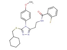 N-{2-[5-[(cyclohexylmethyl)thio]-4-(4-methoxyphenyl)-4H-1,2,4-triazol-3-yl]ethyl}-2-fluorobenzamide