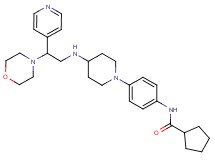 N-[4-(4-{[2-(4-morpholinyl)-2-(4-pyridinyl)ethyl]amino}-1-piperidinyl)phenyl]cyclopentanecarboxamide