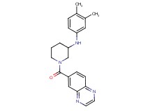 N-(3,4-dimethylphenyl)-1-(6-quinoxalinylcarbonyl)-3-piperidinamine