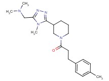 N,N-dimethyl-1-(4-methyl-5-{1-[3-(4-methylphenyl)propanoyl]piperidin-3-yl}-4H-1,2,4-triazol-3-yl)methanamine
