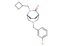 (1S*,5R*)-3-(3-chlorobenzyl)-6-(cyclobutylmethyl)-3,6-diazabicyclo[3.2.2]nonan-7-one