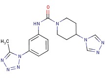 N-[3-(5-methyl-1H-tetrazol-1-yl)phenyl]-4-(4H-1,2,4-triazol-4-yl)piperidine-1-carboxamide