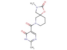 3-methyl-7-[(2-methyl-6-oxo-1,6-dihydro-5-pyrimidinyl)carbonyl]-1-oxa-3,7-diazaspiro[4.5]decan-2-one