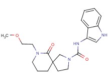 N-1H-indol-3-yl-7-(2-methoxyethyl)-6-oxo-2,7-diazaspiro[4.5]decane-2-carboxamide