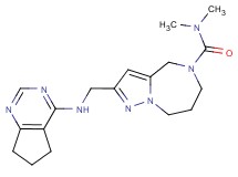 2-[(6,7-dihydro-5H-cyclopenta[d]pyrimidin-4-ylamino)methyl]-N,N-dimethyl-7,8-dihydro-4H-pyrazolo[1,5-a][1,4]diazepine-5(6H)-carboxamide