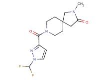 8-{[1-(difluoromethyl)-1H-pyrazol-3-yl]carbonyl}-2-methyl-2,8-diazaspiro[4.5]decan-3-one