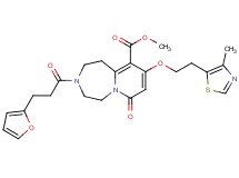 methyl 3-[3-(2-furyl)propanoyl]-9-[2-(4-methyl-1,3-thiazol-5-yl)ethoxy]-7-oxo-1,2,3,4,5,7-hexahydropyrido[1,2-d][1,4]diazepine-10-carboxylate