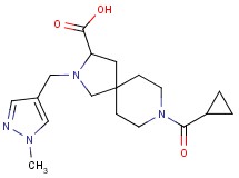 8-(cyclopropylcarbonyl)-2-[(1-methyl-1H-pyrazol-4-yl)methyl]-2,8-diazaspiro[4.5]decane-3-carboxylic acid