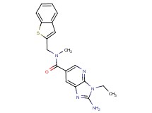 2-amino-N-(1-benzothien-2-ylmethyl)-3-ethyl-N-methyl-3H-imidazo[4,5-b]pyridine-6-carboxamide