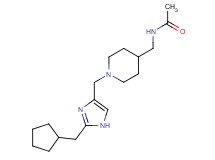 N-[(1-{[2-(cyclopentylmethyl)-1H-imidazol-4-yl]methyl}-4-piperidinyl)methyl]acetamide