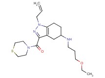 1-allyl-N-(3-ethoxypropyl)-3-(4-thiomorpholinylcarbonyl)-4,5,6,7-tetrahydro-1H-indazol-5-amine