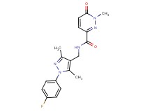 N-{[1-(4-fluorophenyl)-3,5-dimethyl-1H-pyrazol-4-yl]methyl}-1-methyl-6-oxo-1,6-dihydro-3-pyridazinecarboxamide