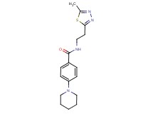 N-[2-(5-methyl-1,3,4-thiadiazol-2-yl)ethyl]-4-piperidin-1-ylbenzamide