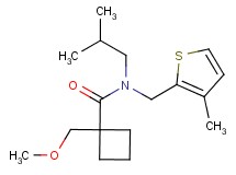 N-isobutyl-1-(methoxymethyl)-N-[(3-methyl-2-thienyl)methyl]cyclobutanecarboxamide
