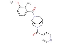 (1S*,5R*)-3-isonicotinoyl-6-(3-methoxy-2-methylbenzoyl)-3,6-diazabicyclo[3.2.2]nonane