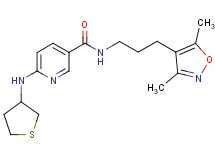 N-[3-(3,5-dimethyl-4-isoxazolyl)propyl]-6-(tetrahydro-3-thienylamino)nicotinamide