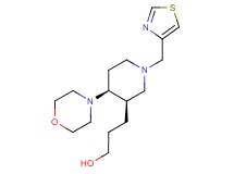 3-[(3R*,4S*)-4-morpholin-4-yl-1-(1,3-thiazol-4-ylmethyl)piperidin-3-yl]propan-1-ol