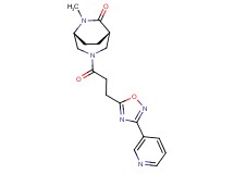 (1S*,5R*)-6-methyl-3-{3-[3-(3-pyridinyl)-1,2,4-oxadiazol-5-yl]propanoyl}-3,6-diazabicyclo[3.2.2]nonan-7-one