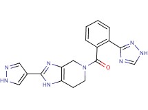 2-(1H-pyrazol-4-yl)-5-[2-(1H-1,2,4-triazol-3-yl)benzoyl]-4,5,6,7-tetrahydro-1H-imidazo[4,5-c]pyridine