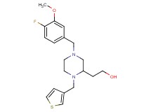 2-[4-(4-fluoro-3-methoxybenzyl)-1-(3-thienylmethyl)-2-piperazinyl]ethanol