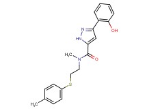 3-(2-hydroxyphenyl)-N-methyl-N-{2-[(4-methylphenyl)thio]ethyl}-1H-pyrazole-5-carboxamide