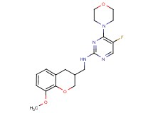 5-fluoro-N-[(8-methoxy-3,4-dihydro-2H-chromen-3-yl)methyl]-4-morpholin-4-ylpyrimidin-2-amine