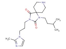1-(3-methylbutyl)-3-[3-(2-methyl-1H-imidazol-1-yl)propyl]-1,3,8-triazaspiro[4.5]decane-2,4-dione dihydrochloride