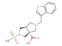 (3aR*,6aR*)-2-(1-benzothien-3-ylmethyl)-5-(methylsulfonyl)hexahydropyrrolo[3,4-c]pyrrole-3a(1H)-carboxylic acid