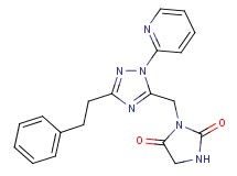 3-{[3-(2-phenylethyl)-1-pyridin-2-yl-1H-1,2,4-triazol-5-yl]methyl}imidazolidine-2,4-dione