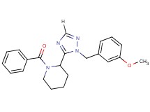 1-benzoyl-2-[1-(3-methoxybenzyl)-1H-1,2,4-triazol-5-yl]piperidine