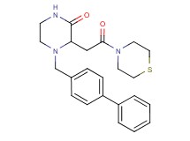 4-(4-biphenylylmethyl)-3-[2-oxo-2-(4-thiomorpholinyl)ethyl]-2-piperazinone