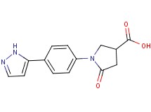 5-oxo-1-[4-(1H-pyrazol-5-yl)phenyl]pyrrolidine-3-carboxylic acid