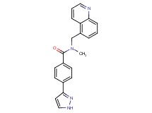 N-methyl-4-(1H-pyrazol-3-yl)-N-(5-quinolinylmethyl)benzamide