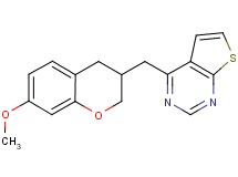 4-[(7-methoxy-3,4-dihydro-2H-chromen-3-yl)methyl]thieno[2,3-d]pyrimidine