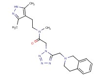 2-[5-(3,4-dihydro-2(1H)-isoquinolinylmethyl)-1H-tetrazol-1-yl]-N-[2-(3,5-dimethyl-1H-pyrazol-4-yl)ethyl]-N-methylacetamide
