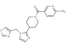 5-({4-[1-(1,3-thiazol-4-ylmethyl)-1H-imidazol-2-yl]-1-piperidinyl}carbonyl)-2-pyridinamine