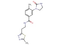 4-methyl-N-[2-(5-methyl-1,3,4-thiadiazol-2-yl)ethyl]-3-(2-oxo-1-imidazolidinyl)benzamide