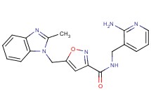 N-[(2-aminopyridin-3-yl)methyl]-5-[(2-methyl-1H-benzimidazol-1-yl)methyl]isoxazole-3-carboxamide