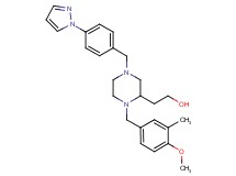 2-{1-(4-methoxy-3-methylbenzyl)-4-[4-(1H-pyrazol-1-yl)benzyl]-2-piperazinyl}ethanol