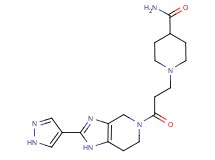 1-{3-oxo-3-[2-(1H-pyrazol-4-yl)-1,4,6,7-tetrahydro-5H-imidazo[4,5-c]pyridin-5-yl]propyl}piperidine-4-carboxamide