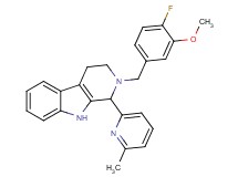 2-(4-fluoro-3-methoxybenzyl)-1-(6-methyl-2-pyridinyl)-2,3,4,9-tetrahydro-1H-beta-carboline