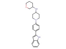 1-[4-(1H-indol-2-yl)phenyl]-N-(tetrahydro-2H-pyran-3-yl)-4-piperidinamine