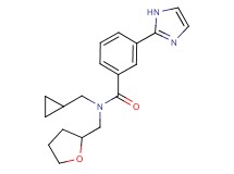 N-(cyclopropylmethyl)-3-(1H-imidazol-2-yl)-N-(tetrahydrofuran-2-ylmethyl)benzamide