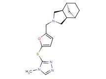 (1R*,2R*,6S*,7S*)-4-({5-[(4-methyl-4H-1,2,4-triazol-3-yl)thio]-2-furyl}methyl)-4-azatricyclo[5.2.1.0~2,6~]decane