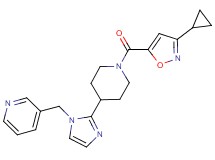 3-[(2-{1-[(3-cyclopropylisoxazol-5-yl)carbonyl]piperidin-4-yl}-1H-imidazol-1-yl)methyl]pyridine